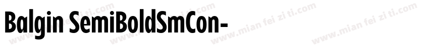 Balgin SemiBoldSmCon字体转换